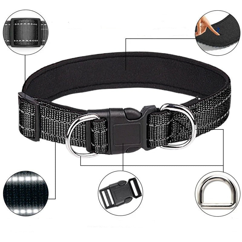 Halsband med inbyggd reflex